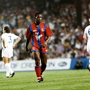 Crystal Palace footballer Andy Gray in action during the match against Leeds United