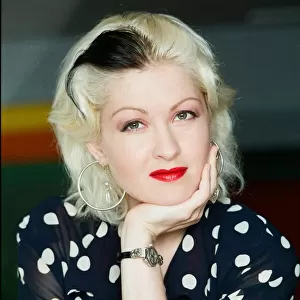 Cyndi Lauper american singer May 1989. Cyndi is in Britain to promote her
