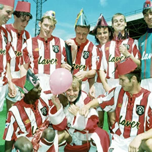Dave Bassett and the players of Sheffield United seen here celebrating an early