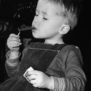 David Fellows (3) smokes cigars cigarettes and pipes 1959 his mother Evelyn Fellows
