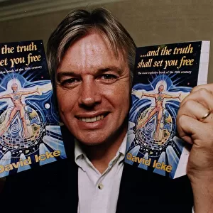 David Icke, author & former sports presenter, at launch of his new book
