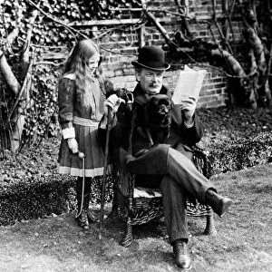 David Lloyd George British Prime Minister with daughter Megan in Folkestone in