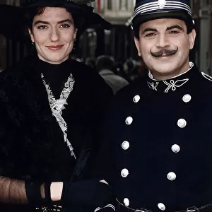 David Suchet actor with Anna chancellor actress star in the television series Poirot