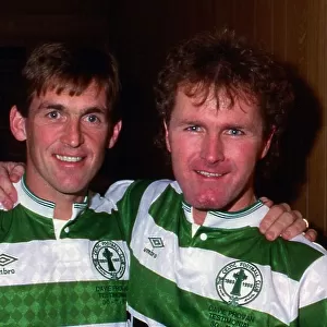 Davie Provan with Kenny Dalglish November 1987