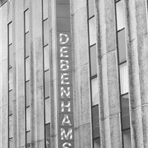 Debenhams shop sign. 1978