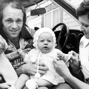 Derby footballer Archie Gemmill with wife Betty, their son Scott