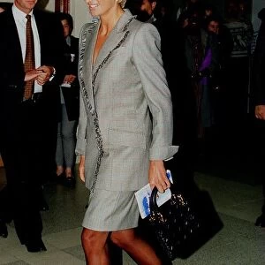 Diana, Princess of Wales, arrives at St. Marys Hospital in Paddington