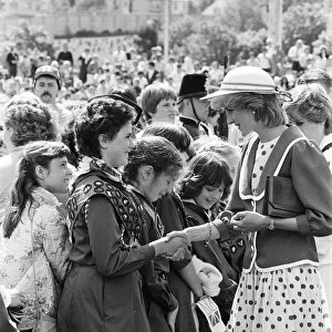 Diana, Princess of Wales at the Festival of Youth in St Johns, Newfoundland. June 1983