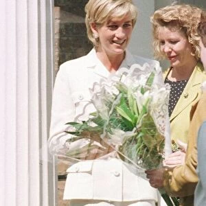 Diana, Princess Of Wales makes a visit to Trinity House Hospice in Clapham, South London