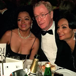 Diana Ross with Michael Caine and his wife Shakira Caine at the Bafta awards ceremony