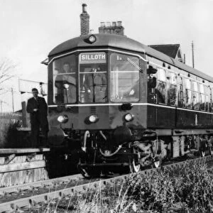 A diesel train at Kirkbride in Cumbria which was inspected by the Mayor of Carlisle, Coun