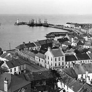 Donaghadee harbour in Northern Ireland, County Down. 28th April 1914