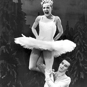 DOREEN WELLS AND PATRICE BART - BALLET DANCERS PRACTISING THE NUTCRACKER SUITE AT THE
