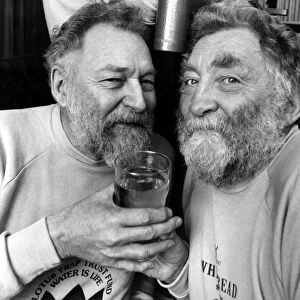 Dr David Bellamy (right) with his brother Gervaise on 29th March 1989