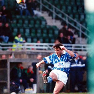 Ebbw Vale v Bridgend, Matthew Lewis kicking the ball, April 1997