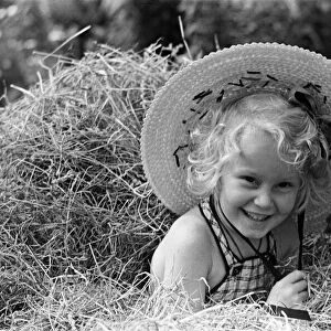 Ella Edwards wearing a sun hat. August 1941
