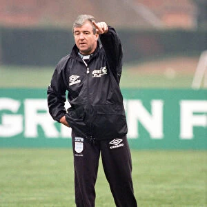 England manager Terry Venables taking charge of a training session. 19th April 1996
