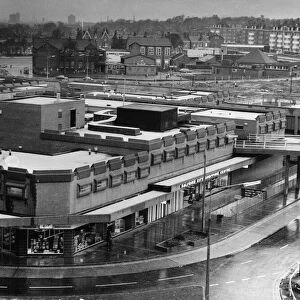 Exterior view of the new Salford shopping precinct. 15th November 1971