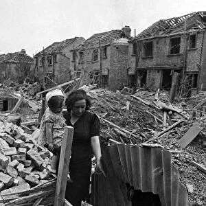 When an F bomb demolished Mrs Rayners home she was in an Anderson shelter yards