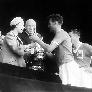 FA Cup Final 1959 Nottingham Forest v Luton Town Jack Burkitt captain of Forest