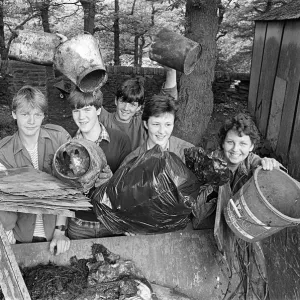 Fighting to keep Britain beautiful are Holmfirth High School pupils (from left)