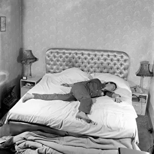 Film actor Patrick Holt sleeping. December 1953 D7609