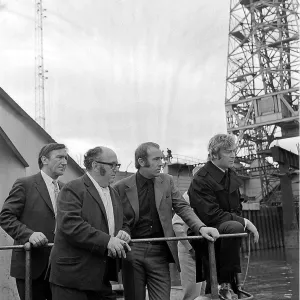 The filming of Get Carter at Wallsend in 1970 with actors George Sewell