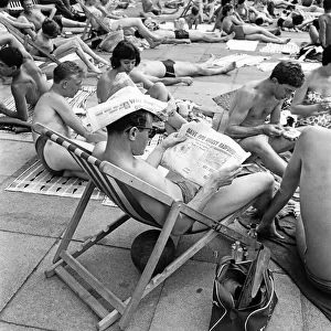 Finchley Open air swimming pool. Graham Williams, aged 22