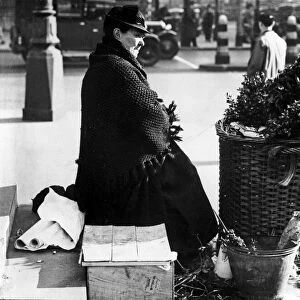 Flower seller in Covent Garden, Circa 1935