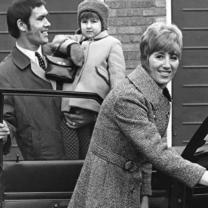 Fotballer Tony Hateley, with his wife and daughter, Tina