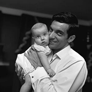 Frankie Vaughan with his son Andrew aged Four and a half months Picture taken when