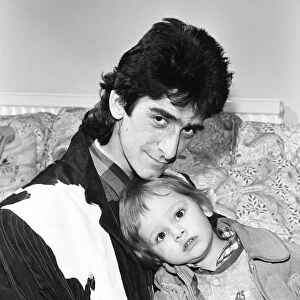 Gary Holton, Actor and son Red, pictured together at home in London, December 1984