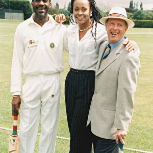 Geoff Boycott with Michael Holding and Gladiator Rio 1998 Boycott Cricket Legend