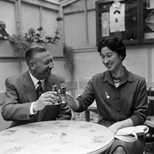 George Formby and fiancee Pat Howsen of Preston. She is wearing the huge solitaire