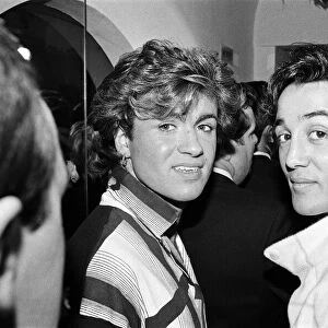 George Michael and Andrew Ridgeley of the pop group Wham! 2nd November 1984
