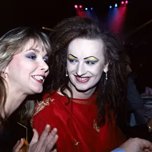 George O Dowd / Boy George Pop Singer of Culture Club with Cheryl Baker at the Rock