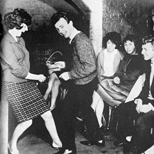 Gerry Marsden and Cilla Black on the dance floor at the cavern club in liverpool in