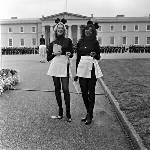 Glamour / Military / Unusual: Bunny girls at Sandhurst. April 1977 77-01991-005