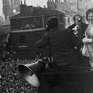Glenda Severn Rugby League Beauty Queen seen here on the balcony of the town hall with