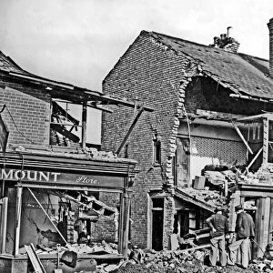 Gosford Street, Coventry. This image shows bomb damage after the air raids of 1940