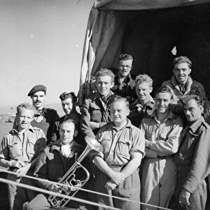 The ground staff of an RAF advanced Spitfire squadron In Italy organised a concert for