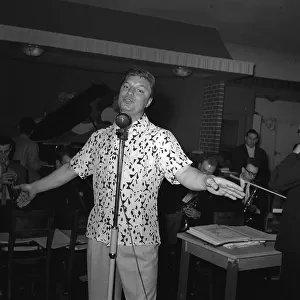 Guy Mitchell 1954 singer rehearsing at Cafe Anglais Leicester Square The