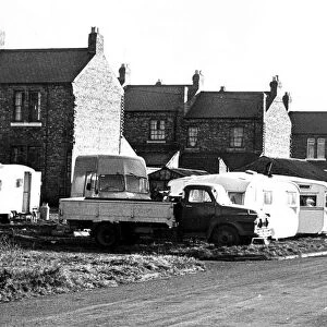 Gypsy caravans parked illegally at Newburn on any spare piece of land