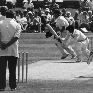 Hamshires Gordon Greenidge excutes a perfect reverse sweep that delighted the fans