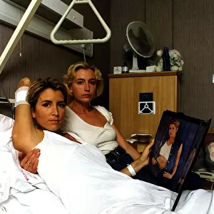 Heather Mills Model Laying in hosptial bed Dbase