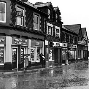 The High Street, leading to Bute Street, Treorchy. Treorchy