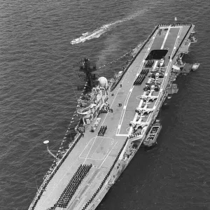 HMAS Melbourne the australian aircraft carrier June 1977 taking part in the Silver