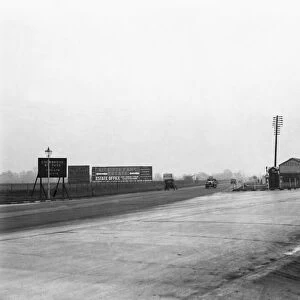 Hoardings advertising the Richings Park Estate on the Colnbrook Bypass Circa 1936
