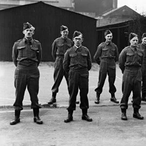 Home Guard on parade in Lincolnshire during the Second World War. 1941