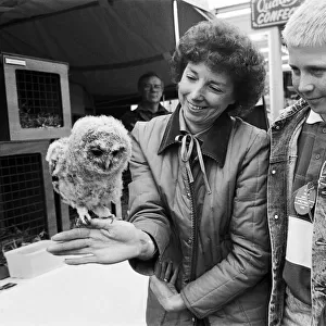 Honley Show. A bird in the hand... Margaret Mottram, of the Thurlstone Owl Sanctuary